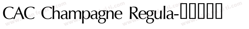 CAC Champagne Regula字体转换